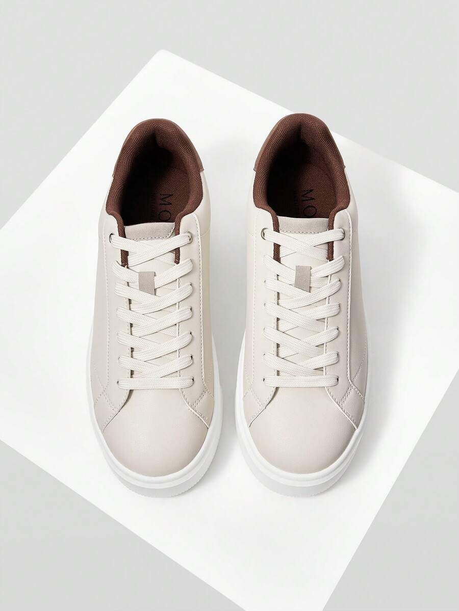 MOTF PREMIUM PU LEATHER PLATFORM CASUAL SHOES FOR CHRISTMAS - Camel - View 1