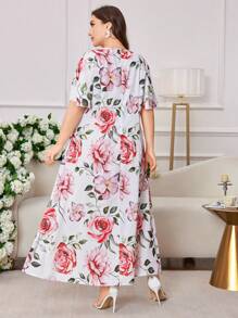 Modelyn Plus Size Floral Print Dress