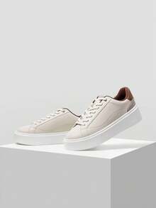 MOTF PREMIUM PU LEATHER PLATFORM CASUAL SHOES FOR CHRISTMAS - Camel - View 4