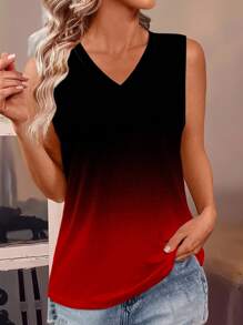 SHEIN LUNE Blusa de seda de leche de talla grande de 180g, estilo regular sin mangas - Multicolor - Ver 5