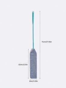 1pc Dusters For Cleaning, Floor Duster With Extension Pole Bendable Microfiber Head, Washable Cleaner,Duster For Furniture Bed Bottom,Garden Tools - Green - View 2