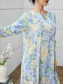 Yasmyna 女式简约百搭花卉印花长袖连衣裙 - 彩色 - 查看 5