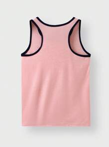 JNSQ Vêtements pour préadolescentes pour la rentrée scolaire, Gilet de sport professionnel, Top de gilet de sport professionnel pour enfants avec col rond, patchwork, couleurs contrastées et impression réfléchissante 3M pour l'extérieur