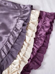 6pcs Sleepwear Set: Solid Color Faux Silk Camisole And Shorts, Plus Size - Multicolor - View 4