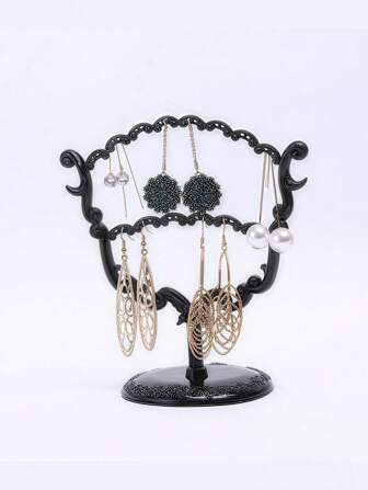 Goth 1 pièce Support de bijoux gothique thème Halloween en plastique, organisateur portable pour colliers et bagues pour une esthétique effrayante