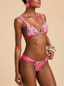 Travachic Bộ đồ bơi bikini họa tiết hoa mùa hè cho nữ, Đồ dùng cần thiết cho bãi biển, Đồ bơi cho nữ, Đồ bơi cho nữ - Nhiều màu - Xem 5
