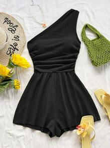 Soleia Damski swobodny kombinezon na ramiączkach typu spaghetti na wakacje, z odkrytymi ramionami, świąteczne bluzki do szkoły, stroje na powrót do szkoły, damskie ubrania na powrót do szkoły, jesienne ubrania dla kobiet, gotycka odzież damska, stroje klubowe, seksowne kostiumy na Halloween, sukienka klubowa, stroje na wyjścia, stroje na koncerty, strój na koncert country - Czarne - Zobacz 4