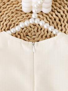 Baby/Baby Girl Elegant Sweet Bow Decor Sleeveless Dress - Apricot - View 7