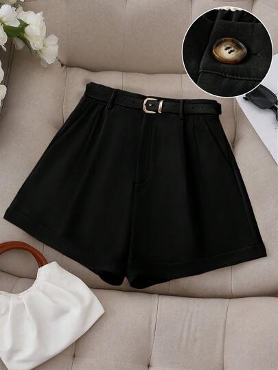 GlowEve CURVE 夏季大码纯色腰带休闲时尚短裤