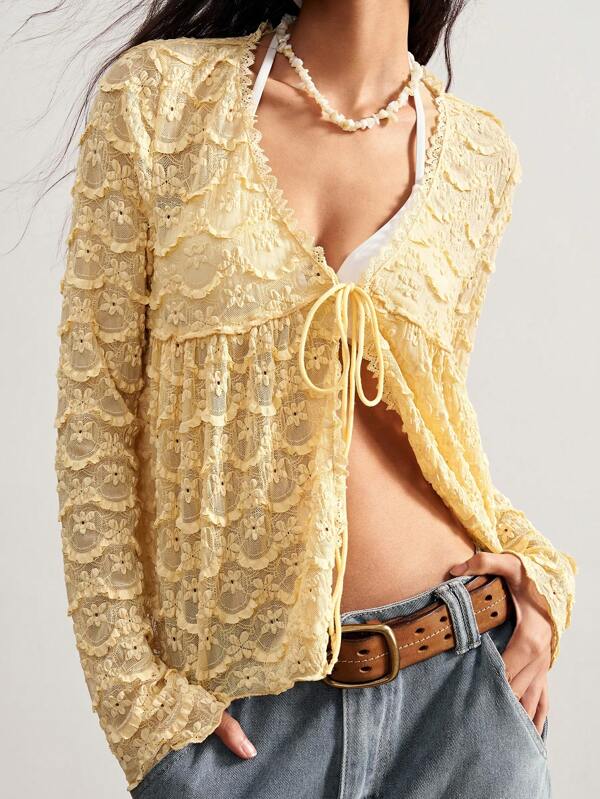 Bohemela Women Casual Solid Color V-Neck Long Sleeve Sweater