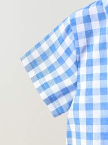 Baby Jungen Neue Frühling/Sommer Mode Schicke Bequeme Karohemd mit Pferde Logo, hautfreundliches Material, stilvolles Design geeignet für Innen- und Außenaktivitäten