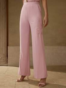 MOTF PREMIUM PRESS CREASE EMBROIDERY PANTS