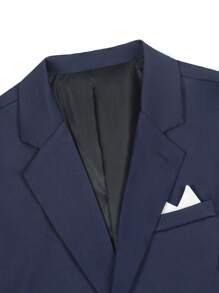 Manfinity Mode Conjunto de 2 piezas de traje gris para hombre, informal de negocios