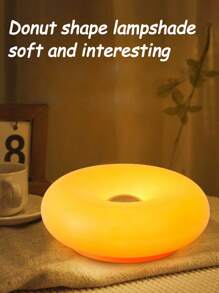 1 pieza Lámpara de mesita de noche para dormitorio con conector USB, Luz ambiente en forma de dona para decoración de sala de estar o comedor, estilo Bauhaus