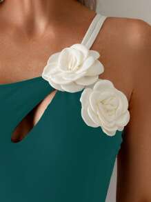 Swim Chiccia Outfit da spiaggia per donna, costume da bagno intero colorblock con spalline, morbido e imbottito, senza ferretto, sexy e casual