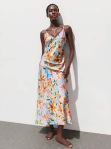 Maija Women's Floral Print Casual Sleeveless Long Dress, Summer Summer Dresses For Women Beach Outfits For Woman Club Outfit Vacation Outfits Woman Dresses For Women Elegant Floral Dress Women