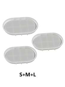 椭圆形托盘树脂铸造模具套装 - 适用于珠宝碗、盆、石膏、混凝土、DIY 工艺品的硅胶模具 - 适用于树脂艺术的椭圆形和混合形状模具套件 - 白色 - 查看 5