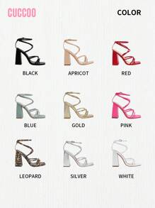 CUCCOO SZL Women Minimalist Stiletto Heeled Ankle Strap Sandals, Elegant Summer Heeled Sandals Back To School Shoes College Student Shoes Elegant Basics Business Casual Business Chic Valentine Gift Summer Shoes Spring Shoes Spring Break Easter Prom Heels