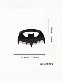 ROMWE Goth 6 piezas Anillos para servilletas con diseño de murciélago - Vajilla gótica negra para cenas espeluznantes de Halloween, portaservilletas de metal con diseño de garra de murciélago, decoración del hogar, creativo