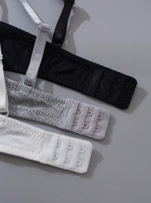 DesireSculpt 3件套纯色百搭休闲百搭文胸 - 彩色 - 查看 3