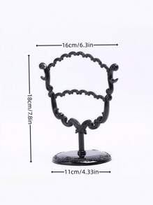 ROMWE Goth 1 件哥特式珠宝架万圣节主题塑料收纳盒，便携式项链和戒指架，用于怪异的美学展示