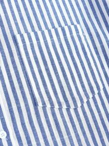 SHEIN Teen Girl Comfortable Simple Loose Contrast Elastic Waist Stripe Printed Wide-Leg Pants Solid White Cami Blue Stripe Cropped Long Sleeve Shirt 3 Pieces Set