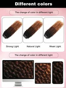 Ombre Kinky Curly Human Hair Extensions 100% Human Hair Jerry Curly Bundles Brown Black Brazilian Remy Hair 1B/4/30 Weave - S1/4/30 - View 5