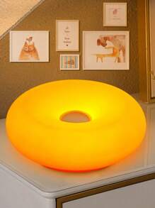 1 pieza Lámpara de mesita de noche para dormitorio con conector USB, Luz ambiente en forma de dona para decoración de sala de estar o comedor, estilo Bauhaus