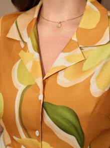 Chikora Ärmelloses Hemd mit Allover-Muster, Knopfleiste, Bindegürtel, elegantes Sommeroutfit für Frauen, Urlaub, Flughafen, Lehrerin, Büroalltag, Geschäftskleidung, Arbeit, Büromode, Ausgehmodus, Rückkehr zur Schule - Verschiedenfarbig - Übersicht 7