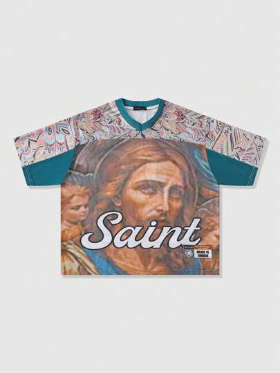 Prep Maille pour hommes Splice T-shirt de sport à manches courtes Jersey athlétique