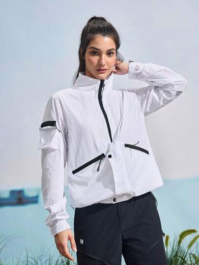 In My Nature 女士拉链设计长袖前拉链休闲防晒夹克