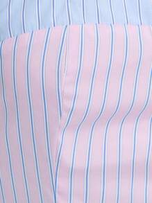 Nöista Top sin tirantes con silueta ajustada en rayas de color rosa pastel y azul. Confeccionado en una tela ligera y transpirable, casual, de verano, elegante, sin mangas, juvenil, cómodo, versátil, estiloso, fresco, femenino. - Multicolor - Ver 4
