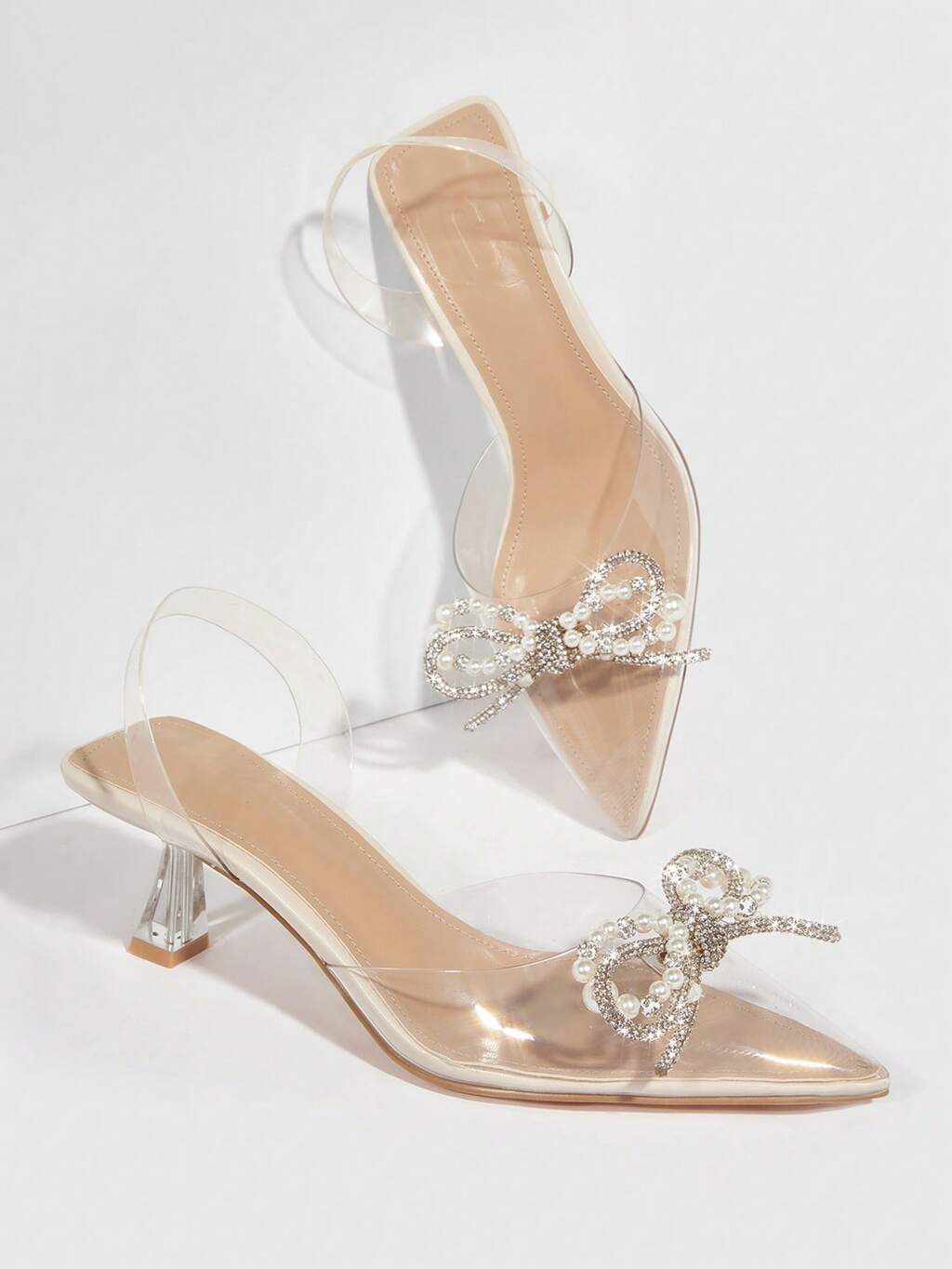 CUCCOO SZL Woman Shoes Satin Point Toe Chunky Heeled Slingback Pumps For Summer Graduation Heels Prom Heels Vacation Shoes Summer Back To School Shoes College Student Shoes Elegant Basics Business Casual Business Chic Party Valentine Gift Summer Shoes Spring Shoes Spring Break Easter For Christmas Spring Shoes