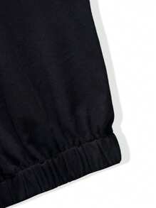 Claim Dot Pantalones holgados de tiro caído casuales y sueltos tipo harem para hombre, pantalones anchos, pantalones negros de verano, otoño - Negro - Ver 5