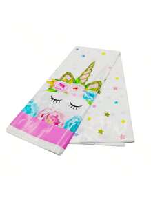 Taplak Meja Pesta Ulang Tahun Bertema Unicorn Merah Muda, Hadiah Pesta, Dekorasi Pesta Pernikahan, Kembali ke Sekolah, Hari Valentine - 1 taplak meja unicorn pink - View 5