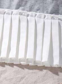 SHEIN 2022年夏季新款时尚黑色宽松休闲T恤连衣裙，适合女婴，蝴蝶结下摆设计 - 灰色 - 查看 6