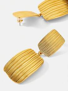 MOTF PREMIUM 18K GOLD PLATED GEOMETRIC DANGLE EARRINGS - Gold - View 4