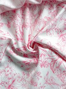 Soleia Spring & Summer Holiday Floral Print High Waisted Layered Ruffles Mini Skirt, Suitable For Backyard Garden, Date, Afternoon Tea, Vacation, Music Festival, Boho - Pink - View 8