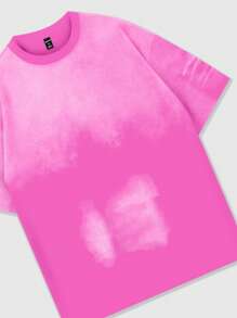 ROMWE MEN Grunge Punk Camiseta de manga corta de cuello redondo con lavado vintage para hombre, regalo de novio de estilo de moda callejera