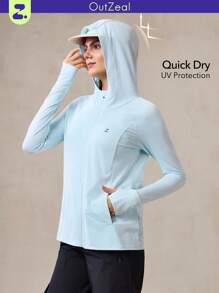 OutZeal UV Protection UPF50+ Packable Quick-Dry Breathable Mesh Sun-Proof Jacket Hiking Camping