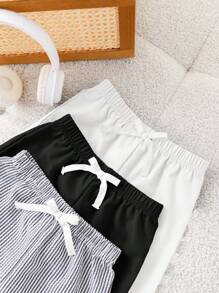 SHEIN 3件/套 小男孩 买二送一 三件套 小男孩 休闲运动 学院风 复古条纹纯色 性价比高 多件装 短裤 适合衣服 返校 男孩套装 适合生日派对、晚会、演出、婚礼、洗礼、开幕式 日常 适合日常穿着 适合上学 适合旅行 适合运动 适合春夏季节 - 彩色 - 查看 7