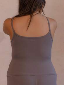 Aralina Curve Leisurewear 吊带运动背心 - 咖啡棕 - 查看 2