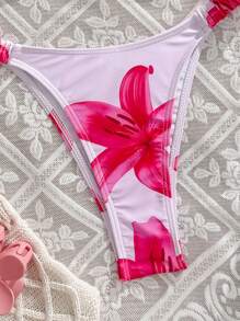 Baju Renang Wanita Motif Acak Seksi untuk Liburan Pantai Musim Panas, Atasan Tank Top Bikini Wanita - MultiWarna - View 4