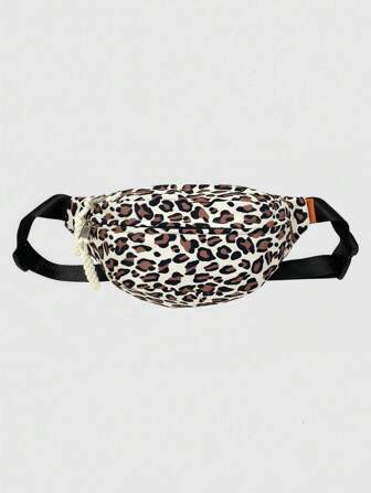 Grunge Punk 1pc Fashion Sexy Cheetah Print Women Fanny Pack/Chest Bag With Adjustable Shoulder Strap, Lightweight Waist Bag Suitable For Cycling/Sports Activities
