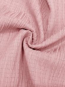 SHEIN 孕妇纯色扭纹前开襟连体裤，休闲夏季孕妇连体衣粉色连体衣，女士孕妇套装夏季孕妇装粉色孕妇装两件套 - 紫丁香色 - 查看 9