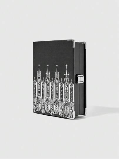 ROMWE Goth Bolso de libro para damas y mujeres, estilo punk, de moda, personalizado, sencillo, versátil, de calle, dulce y genial para chicas, chicas calientes, Y2K, retro, vintage, adolescentes, estilo preppy, escuela, universidad