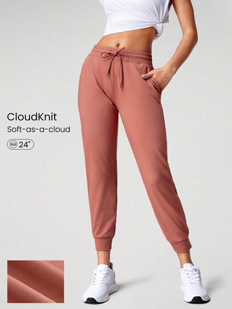 24" Cloudknit Fitted Drawstring Pocket Sweatpants Ankle Length