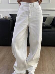 Dazy Tall Jeans rectos y holgados de diseño con bolsillos para mujer