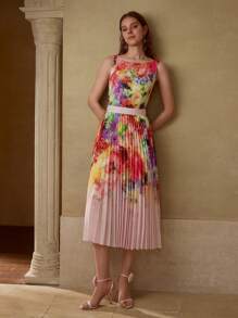 MOTF PREMIUM Abito plissettato con stampa floreale - Multicolore - Visualizzare 5