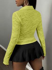 Slaydiva Hàng mới về Xuân/Hè, Áo khoác cardigan trắng có họa tiết, đa năng, phù hợp cho kỳ nghỉ, du lịch, đi biển, tắm nắng, đi làm. Áo thun nữ cỡ lớn, áo tay dài cỡ lớn, áo kiểu cỡ lớn, áo gân cỡ lớn, áo sơ mi cài nút cỡ lớn, áo màu xanh lá cây cỡ lớn. - màu xanh lá - Xem 2